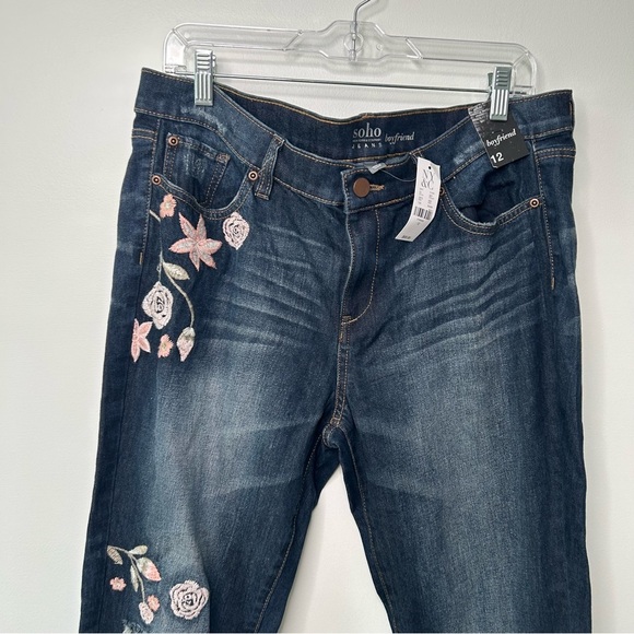 New York & Company Soho Jeans  Embroidered Jeans size 12 ankle - Picture 3 of 13